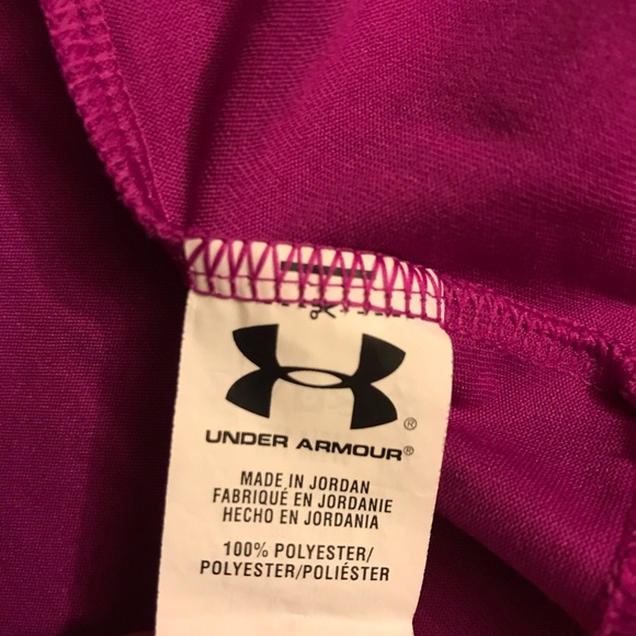 Under Armour Fuchsia Short Sleeve Top, EUC, L - Picture 5 of 9